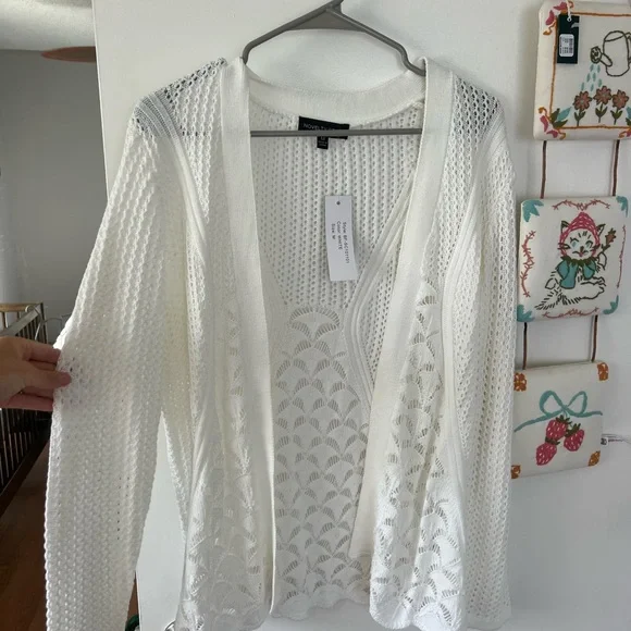 WHITE CARDIGAN - Picture 4 of 14